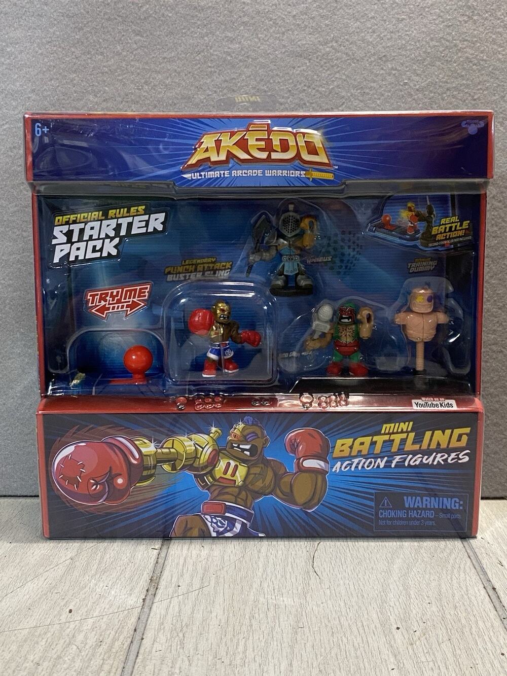 Akedo Ultimate Arcade Warriors Starter Pack Mini Battling Figures New